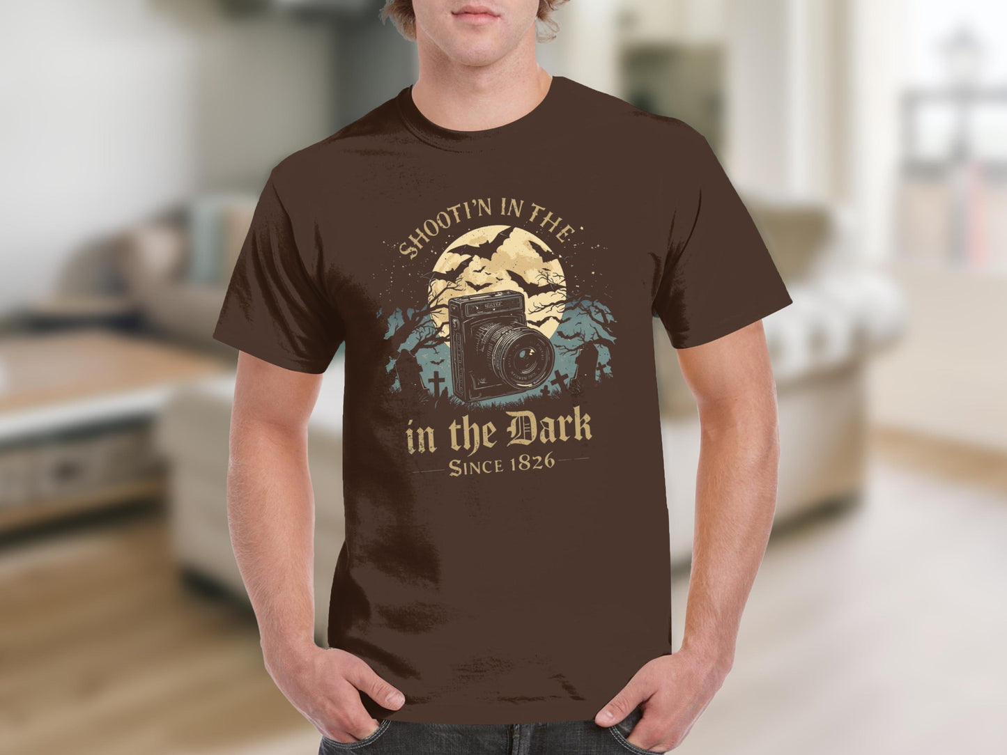 Shoot In The Dark Since 1826 Vintage Camera T-shirt