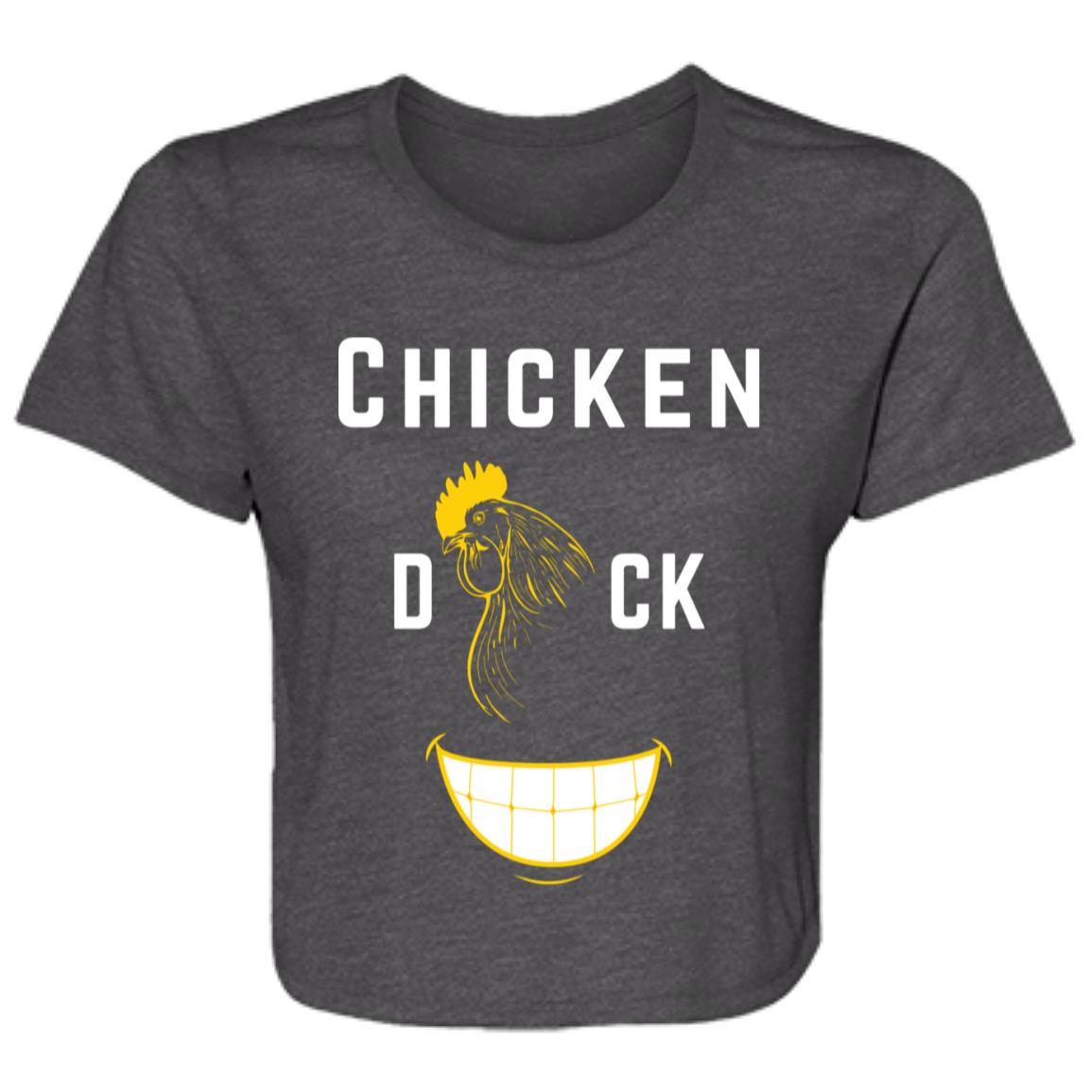 Chicken D*ck Smile Flowy Cropped Tee