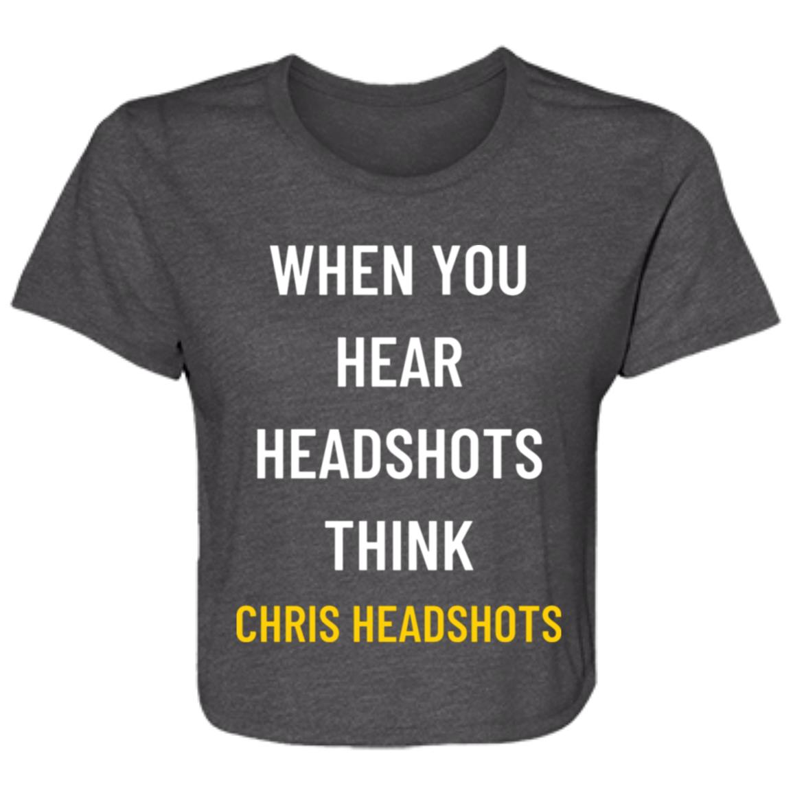 When Your Hear Headshots Flowy Cropped Tee