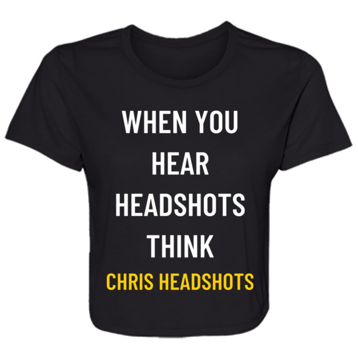 When Your Hear Headshots Flowy Cropped Tee