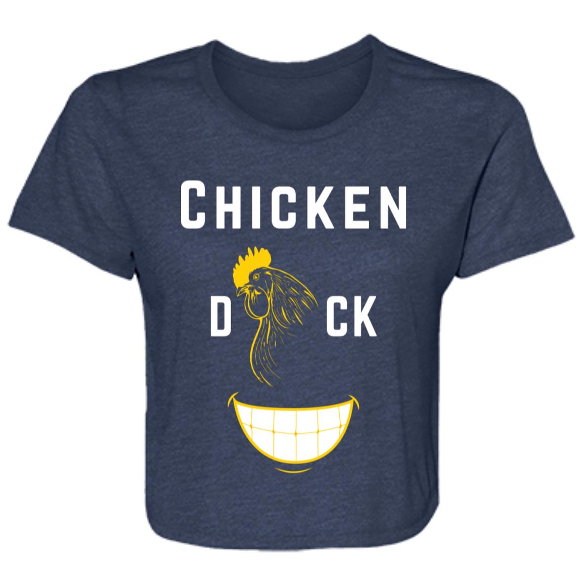 Chicken D*ck Smile Flowy Cropped Tee