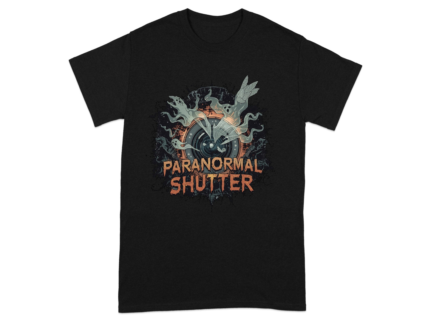 Paranormal Shutter spooky camera T-shirt