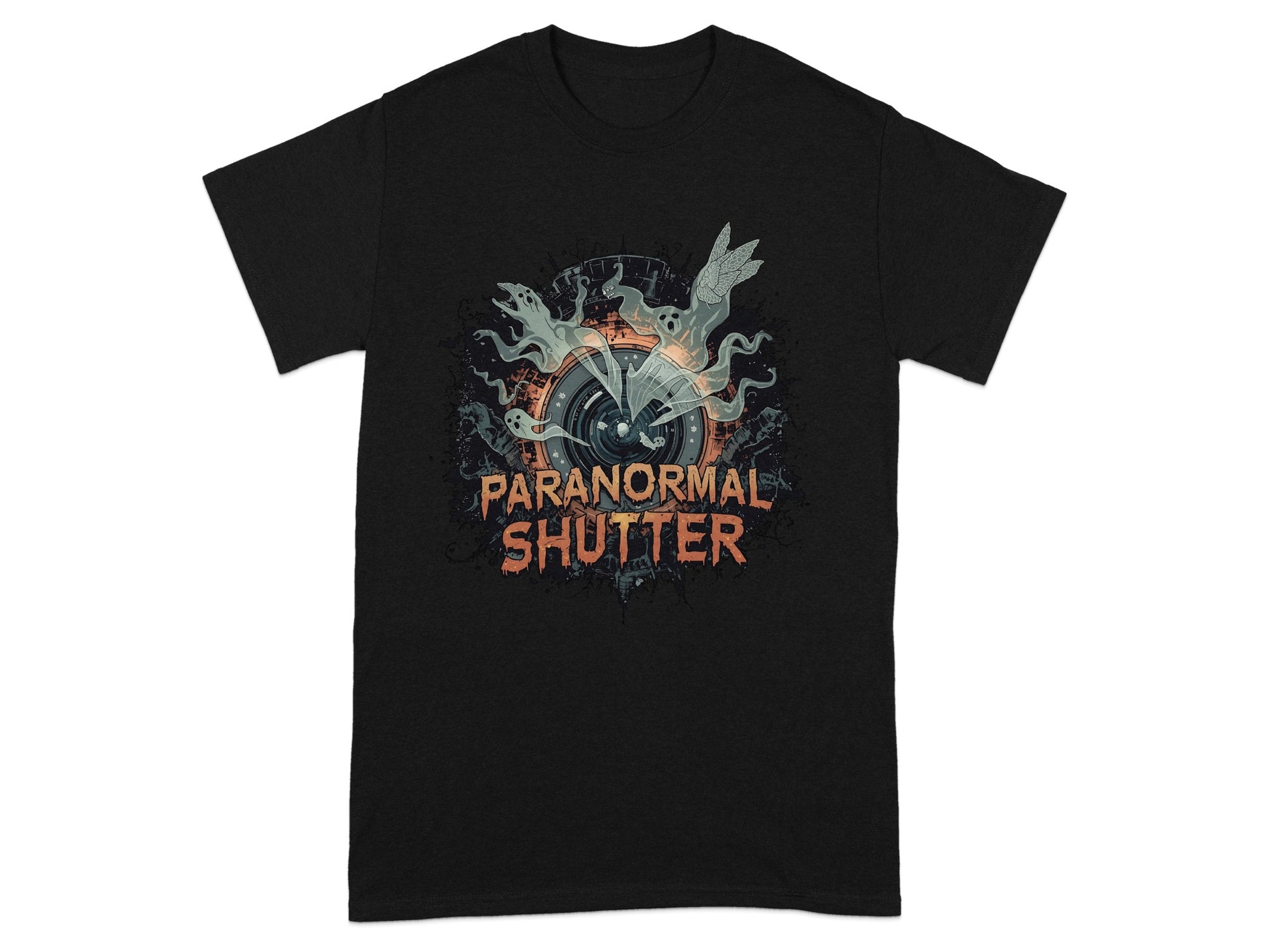 Paranormal Shutter spooky camera T-shirt