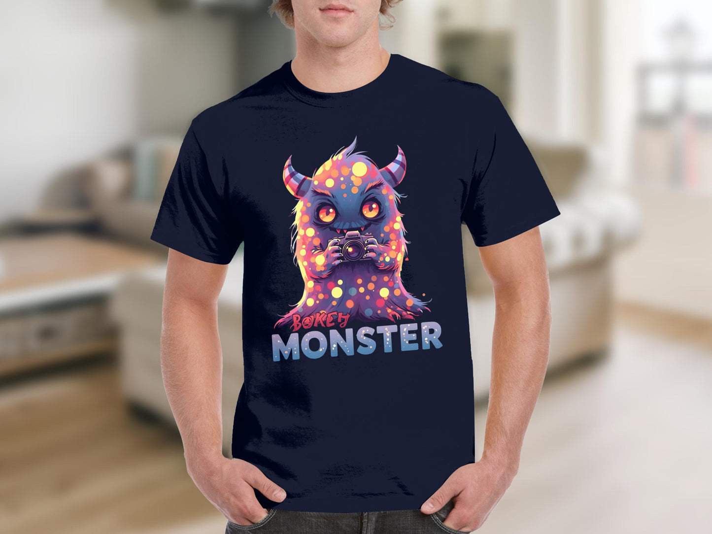 Quirky Monster with Colorful Dots Graphic Tee