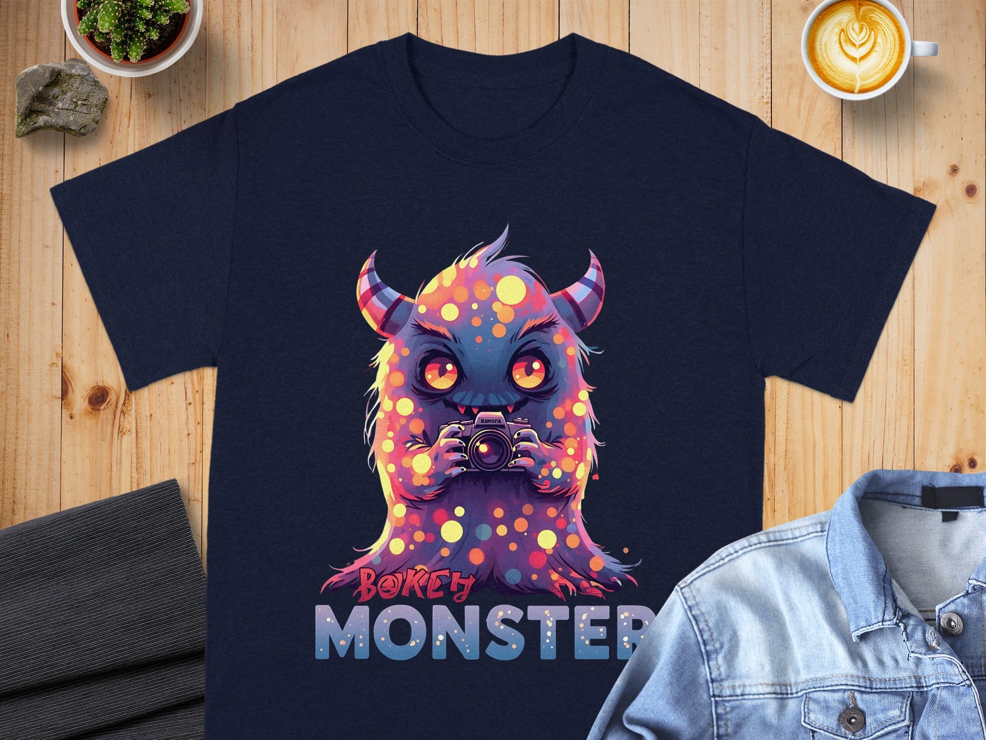 Bokeh Monster Graphic Print T-Shirt