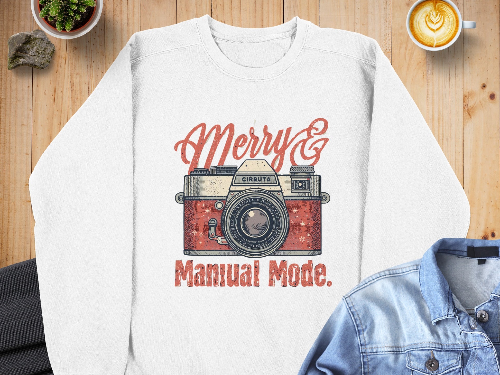 Merry and Manual Mode Camera Design Sweatshirt