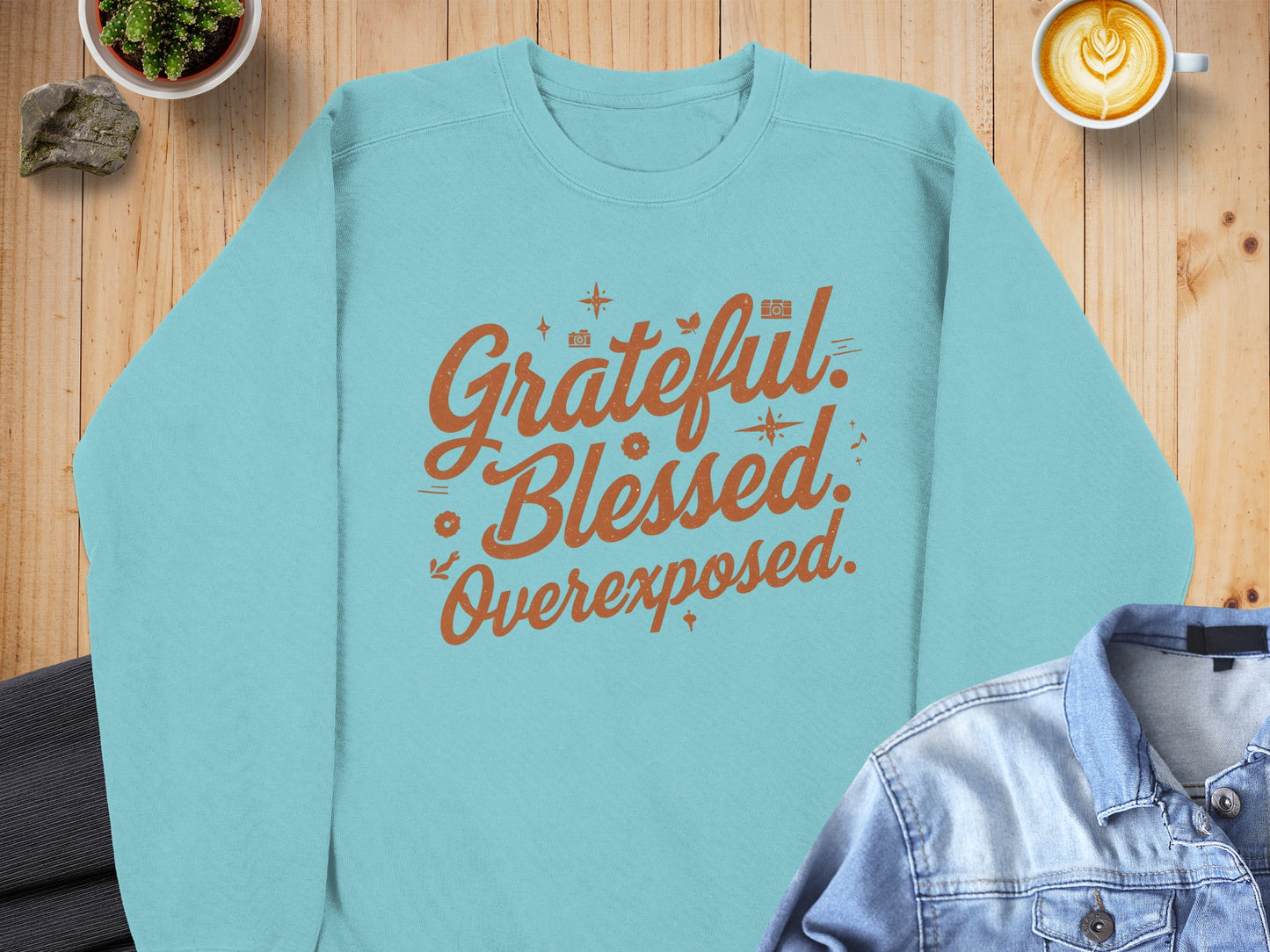 Grateful Blessed Overexposed Custom Design Shirt