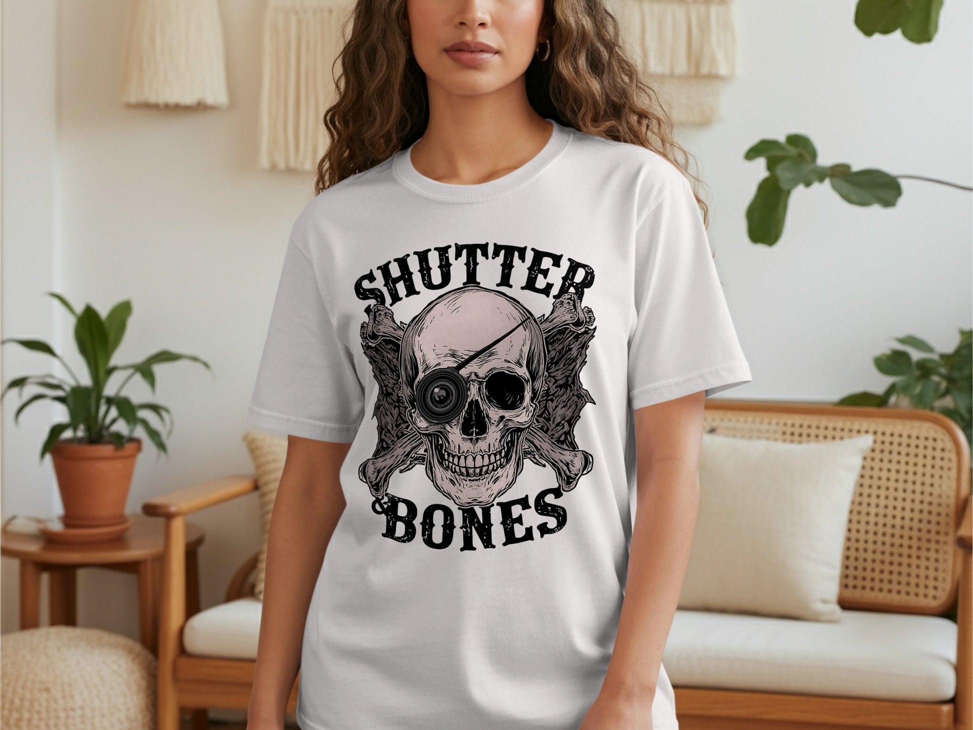 Shutter Bones Skull Graphic Tee Fashion Statement