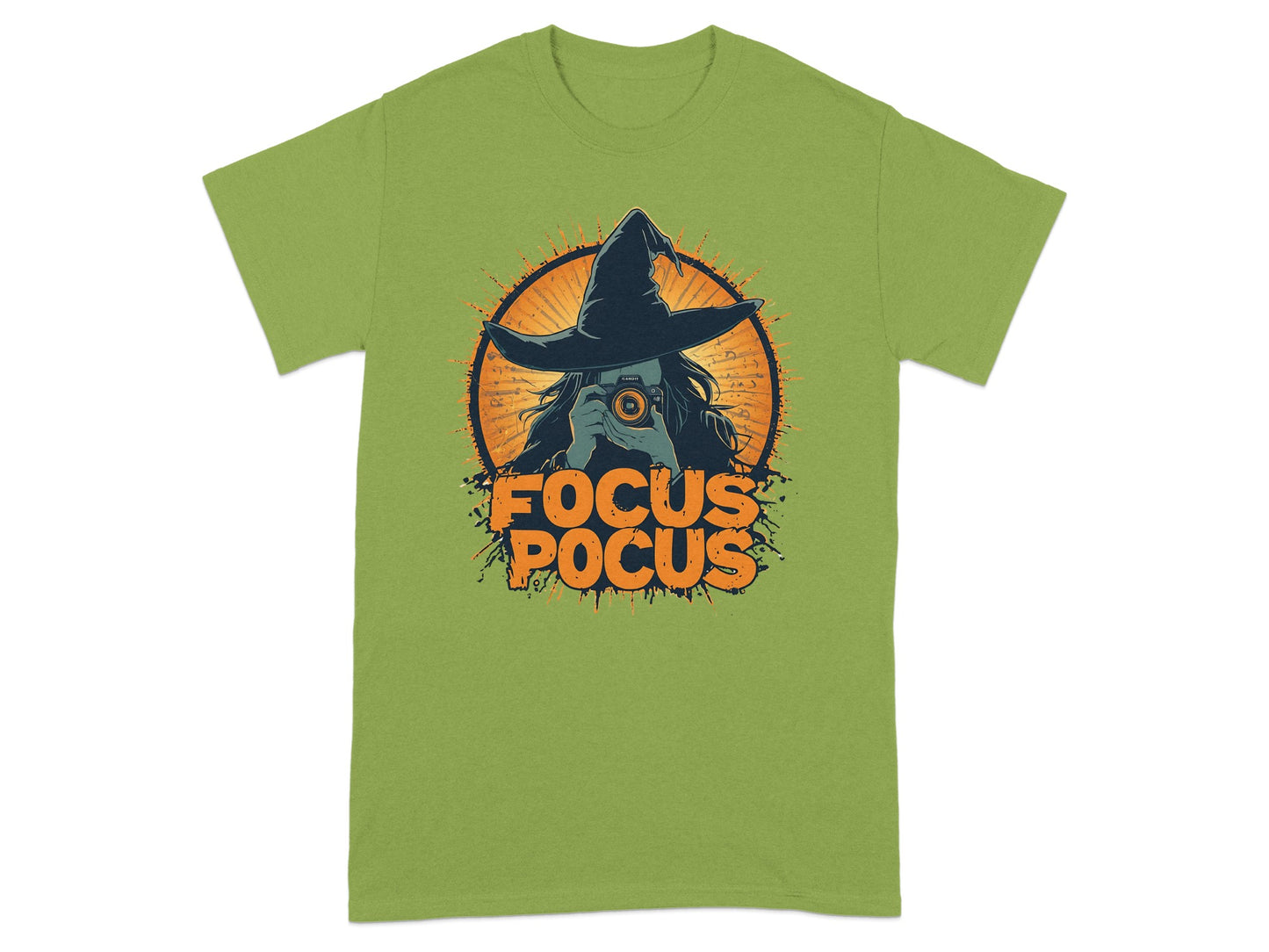 Focus Pocus Witch with Camera Graphic T-Shirt