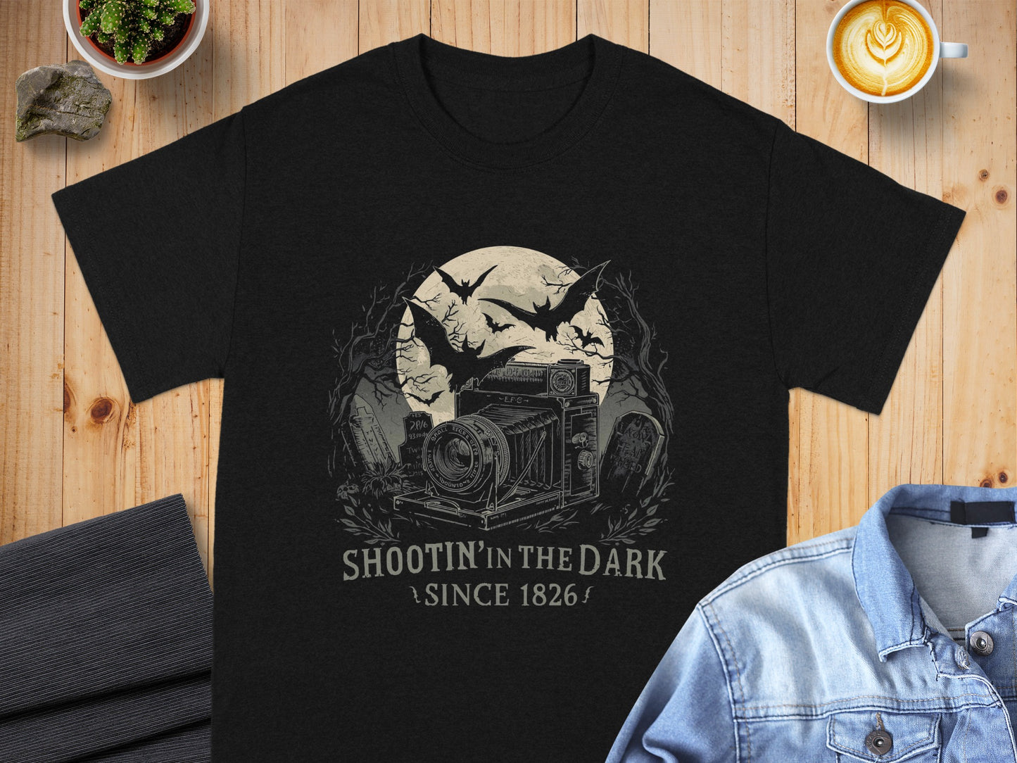 Shoot in the Dark since 1826 themed t-shirt