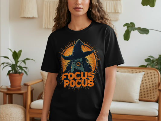 Focus Pocus Graphic T-Shirt for Halloween Enthusiasts