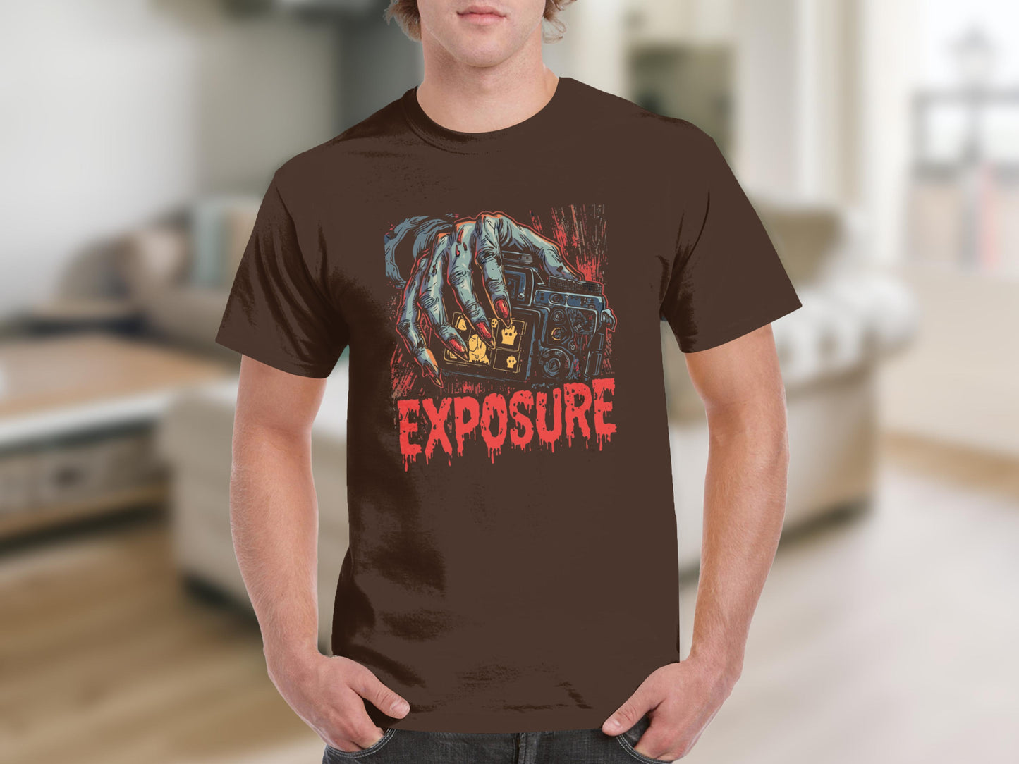 Zombie Hand Holding Camera Exposure T-Shirt
