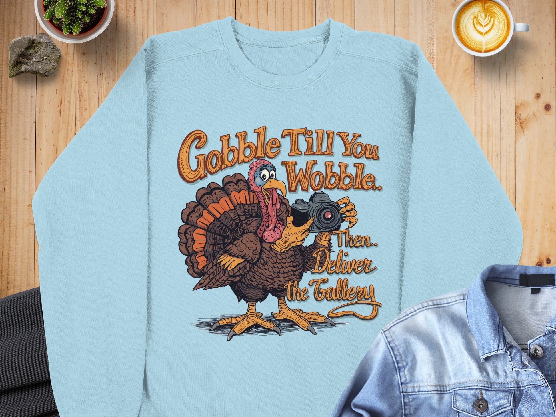 Gobble Till You Wobble Funny Turkey Sweatshirt