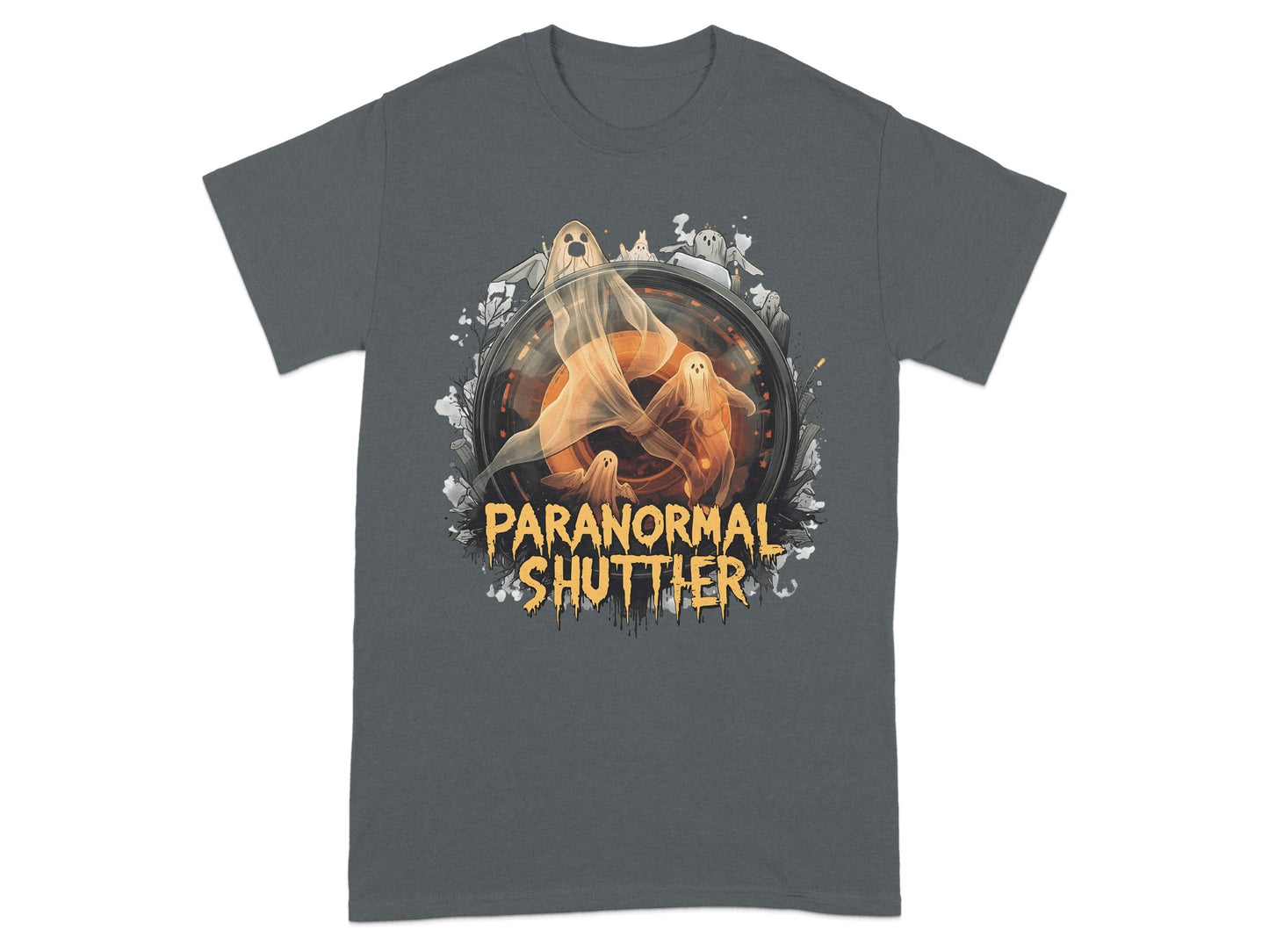 Paranormal Shutter Horror Themed Graphic Shirt