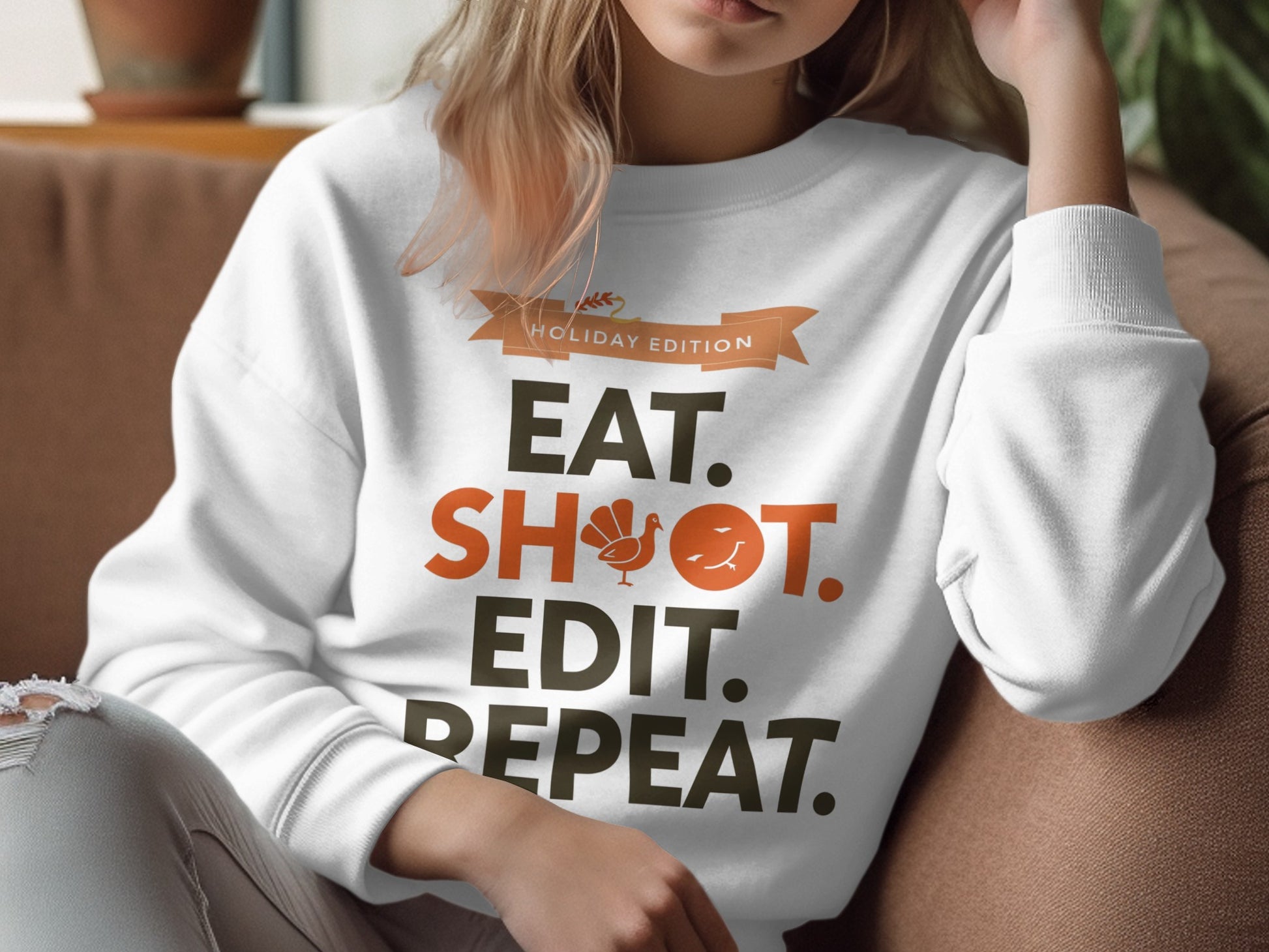 Holiday Edition Eat Shoot Edit Repeat Sweatshirt