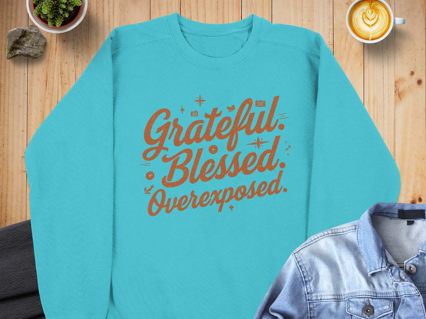 Grateful Blessed Overexposed Sweater For Cozy Comfort