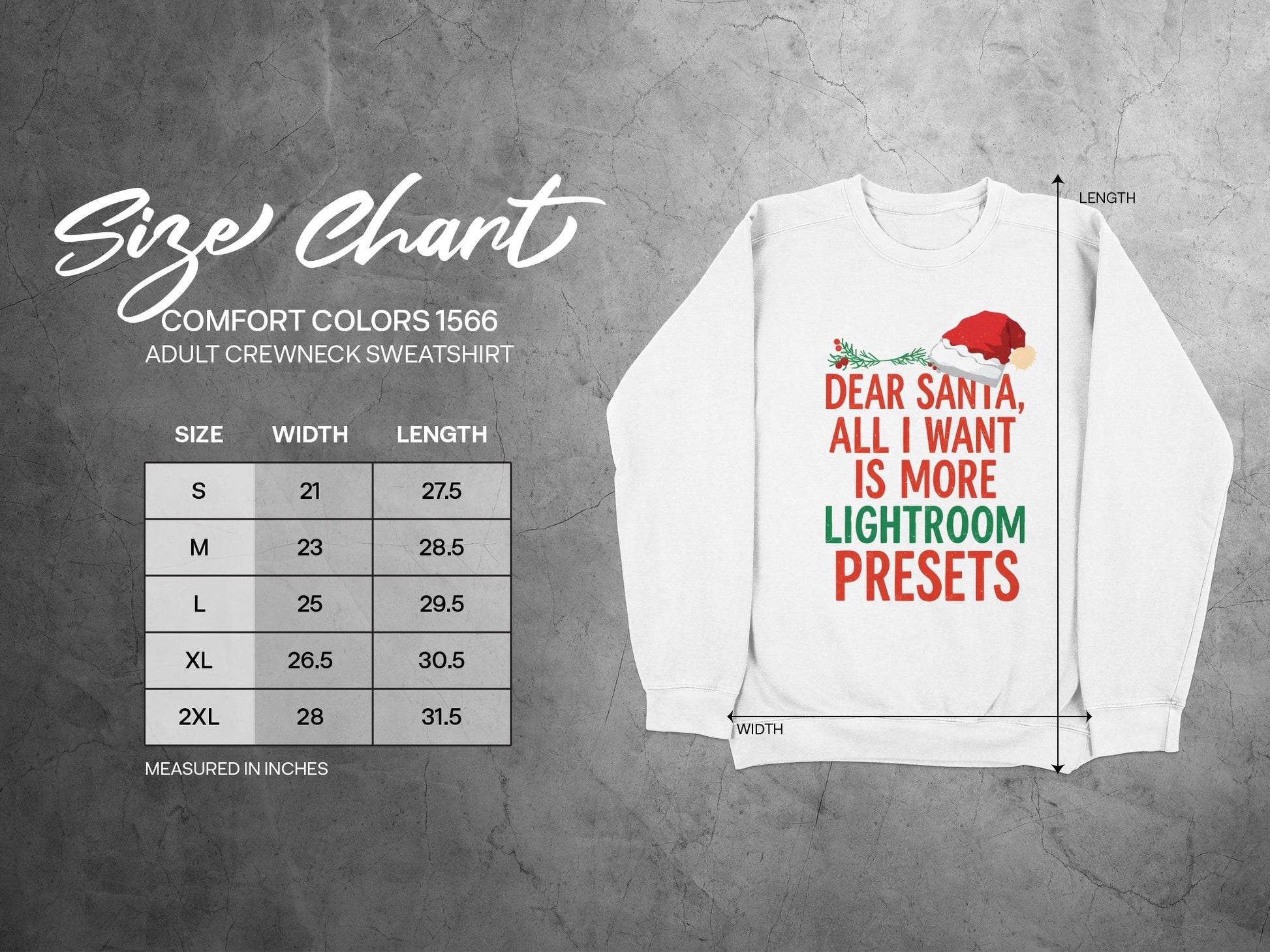 Dear Santa All I Want Is More Lightroom Presets Shirt