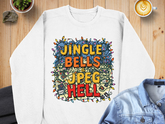 Festive Jingle Bells JPEG Hell Graphic Sweatshirt