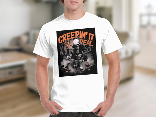 Creepin It Real Skeleton Graphic T-shirt