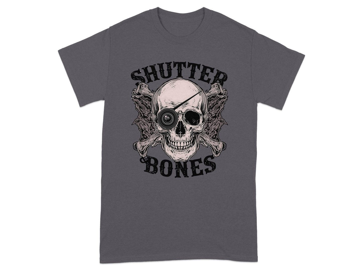 Shutter Bones Skull with Crossbones Graphic Tee