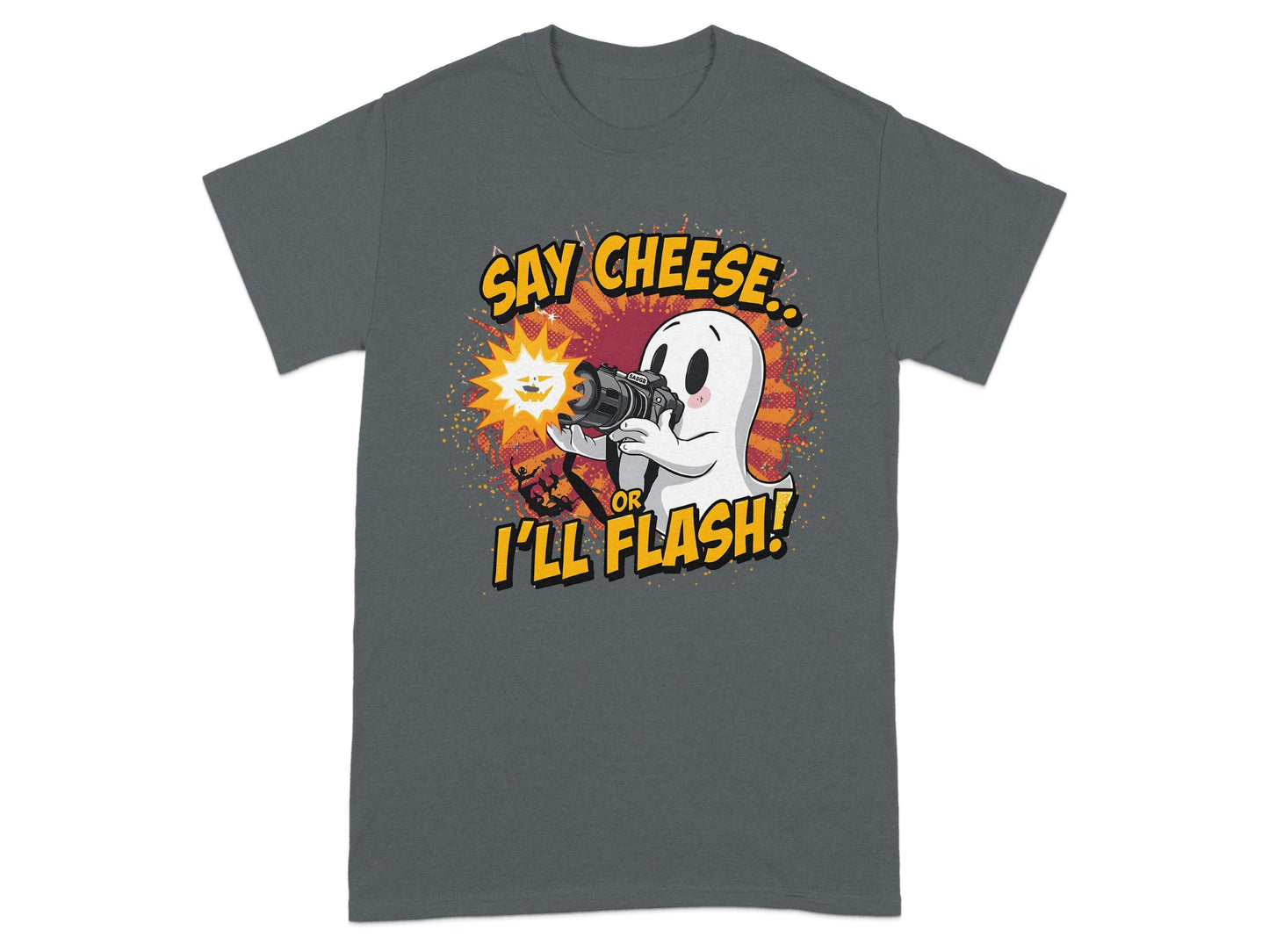 Say Cheese or I'll Flash Ghost Graphic T-Shirt