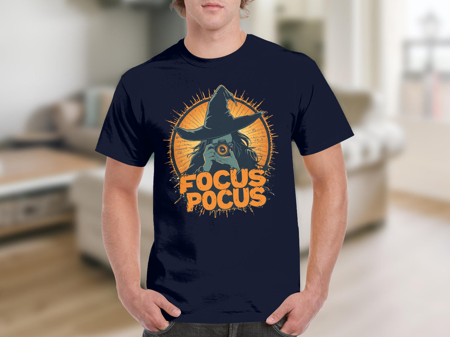 Focus Pocus Witch with Camera Graphic T-shirt