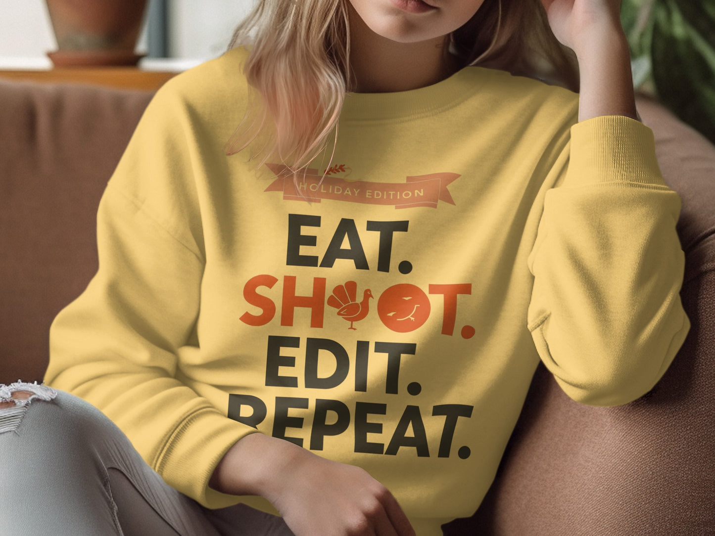 Holiday Edition Eat Shoot Edit Repeat Sweatshirt