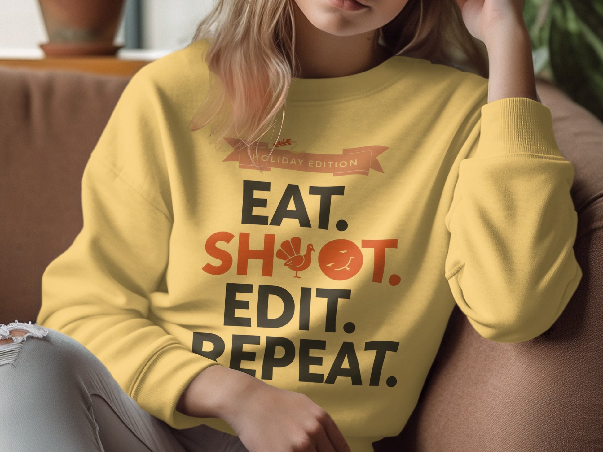 Holiday Edition Eat Shoot Edit Repeat Sweatshirt