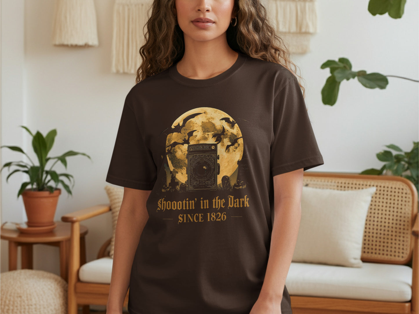 Shootin' in the Dark Since 1826 graphic tee