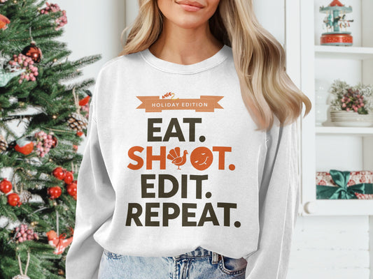 Eat Shoot Edit Repeat Holiday Edition product