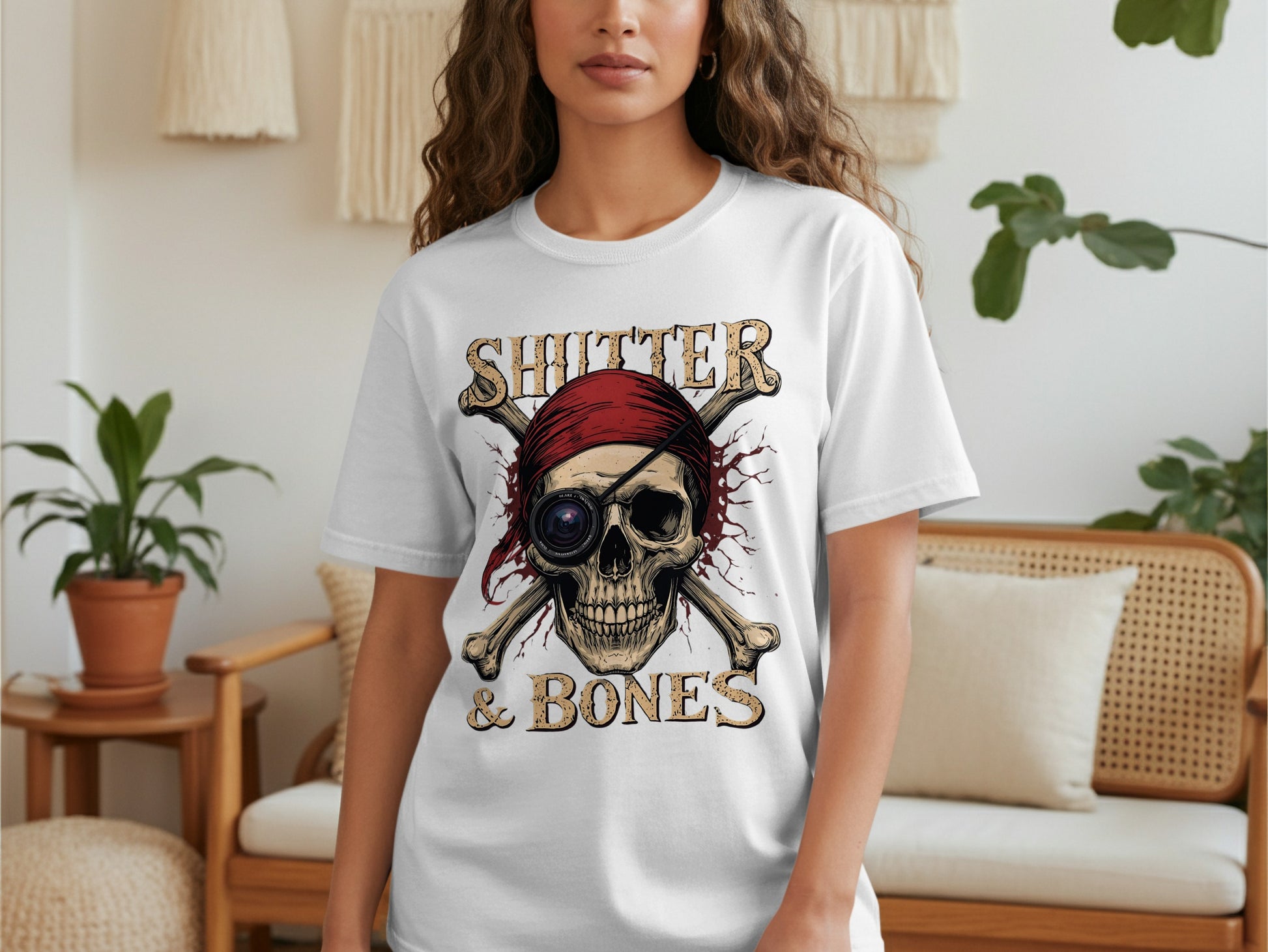 Shutter and Bones Pirate Skull Graphic Tee