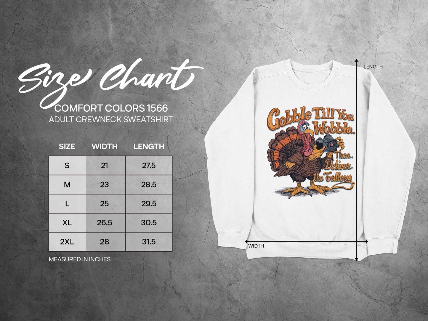 Gobble Till You Wobble Adult Crewneck Sweatshirt