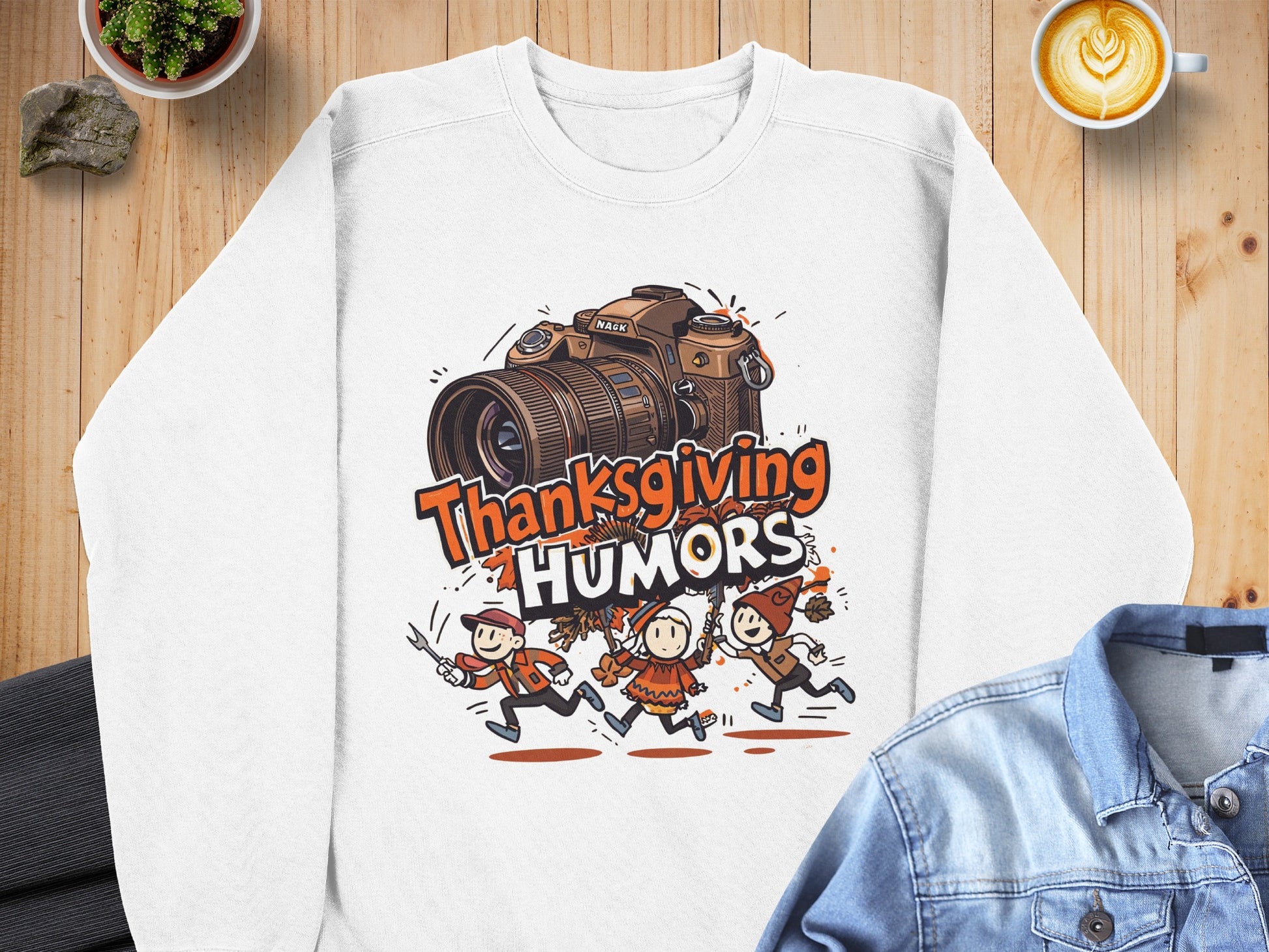 Fun Thanksgiving Humorous Camera Graphic Sweater